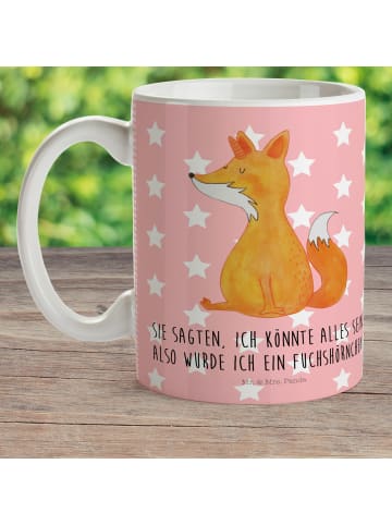 Mr. & Mrs. Panda Kinderpott Einhorn Fuchs mit Spruch in Rot Pastell