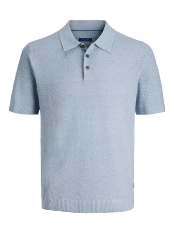 Jack & Jones Gestricktes Polo in Ashley Blue