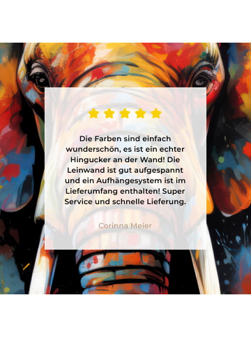 MuchoWow Leinwand bilder Elefant (BxH)
