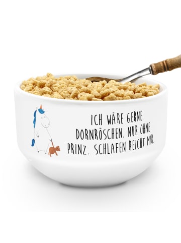 Mr. & Mrs. Panda Müslischale Einhorn Teddy mit Spruch in Weiß