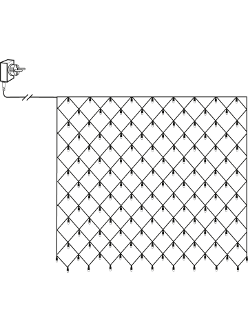 STAR Trading LED Lichternetz Shilo in Schwarz