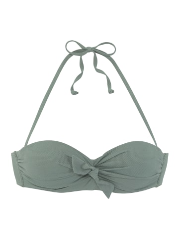 LASCANA Bügel-Bandeau-Bikini-Top in oliv