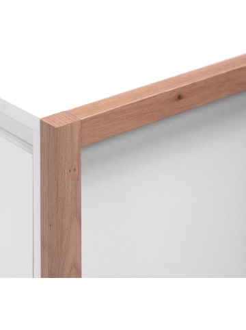Furn.Design Couchtisch weiß, Eiche Artisan 100 cm, Wohnzimmertisch mit Stauraum