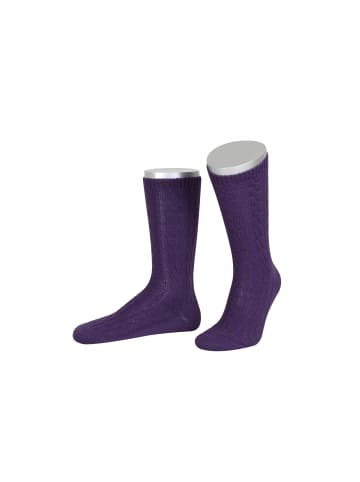 Lusana Trachtenschoppersocken L5697 in violett (29)