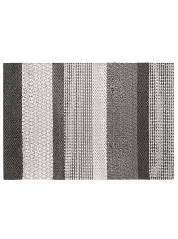 Beliani Kurzflor AKKAYA in Grau/Weiß - (W) 160 x (H) 1.5 x (L) 220 cm