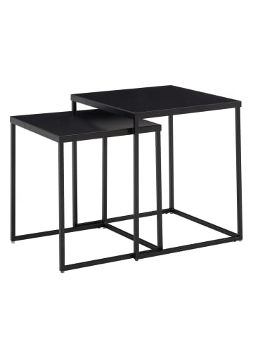 KADIMA DESIGN 2er Set Beistelltische, Industriestil, Stahlkonstruktion, Anti-Rutsch