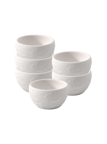 Villeroy & Boch 6er Set Eierbecher Manufacture Rock Blanc ø 4,8 cm weiß in weiß