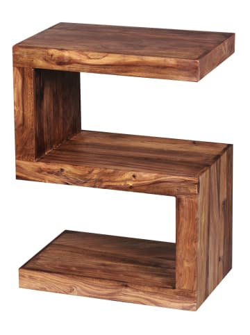 FineBuy Beistelltisch "SV39675" in Braun / Sheesham