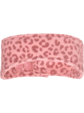 Playshoes Fleece-Stirnband Leo-Print in Rosa