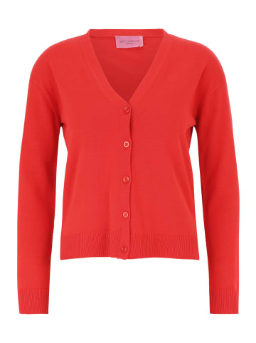 Betty Barclay Basic-Strickjacke mit Knopfleiste in Poppy Red