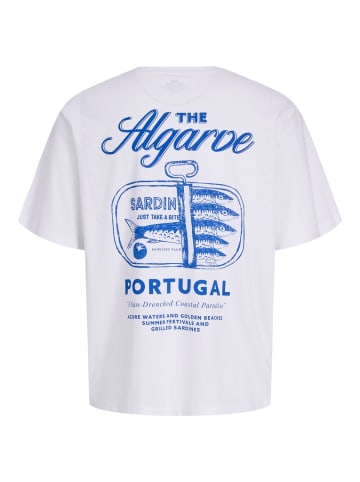 JACK & JONES Junior T-Shirt Kurzarm Jorvacation Bio-Baumwolle in bright white greece