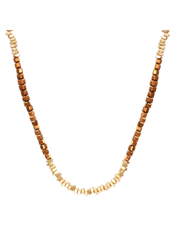 Lulu & Jane Halskette aus Metall-Legierung mit Glas in gelbgold