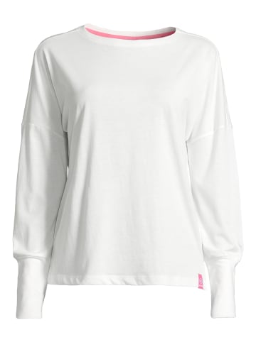 Salzhaut Rundkragen Langarmshirt für Damen in weiß