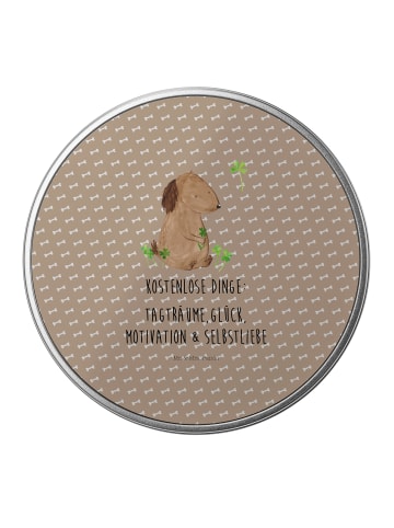 Mr. & Mrs. Panda Teedose Hund Kleeblatt mit Spruch in Hundeglück
