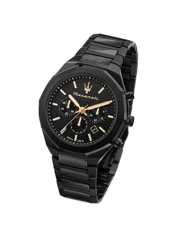 Maserati Chronograph-Armbanduhr Maserati Stile in schwarz groß (ca. 45mm)