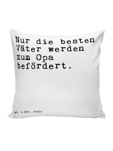 Mr. & Mrs. Panda Kissen Nur die besten Väter... mit Spruch in Weiß