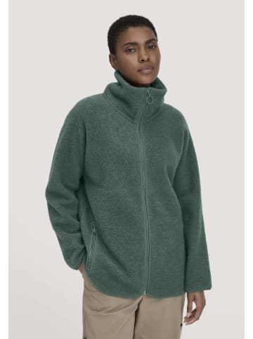 Hessnatur Wollfleece Jacke in fichtengrün