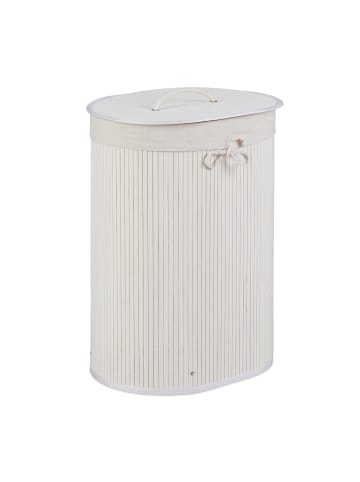 relaxdays 3 x Wäschekorb in Weiß - (B)42 x (H)55 x (T)32 cm