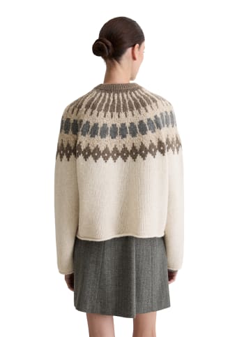 Marc O'Polo Fair Isle-Pullover regular in fair isle / white cotton