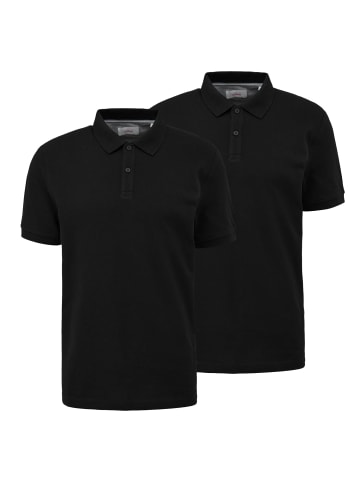 S. Oliver Poloshirts 2er Pack in Schwarz