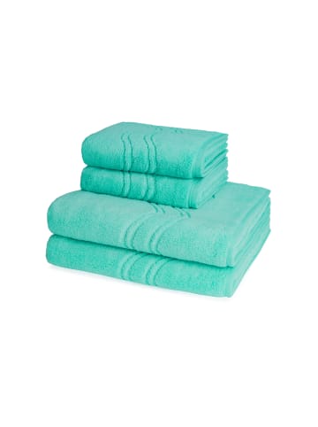 Ross 2 X Handtuch 2 X Duschtuch - im Set Cashmere feeling in Bleached Aqua