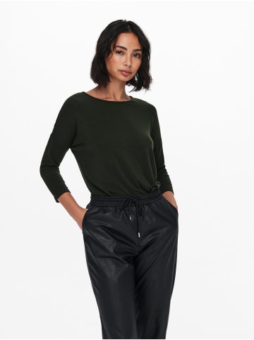 ONLY Dünner Strickpullover 3/4 Langarm Sweater Shirt in Grün-3