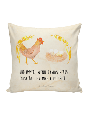 Mr. & Mrs. Panda kuschelkissen 40x40 Huhn Stolz mit Spruch in Vintage