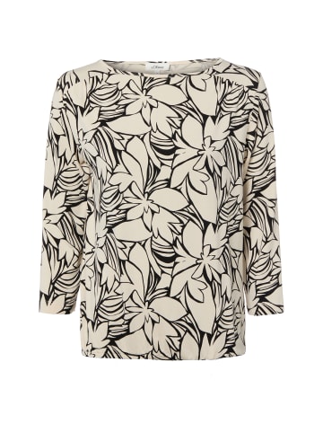 s.Oliver Shirt in beige schwarz