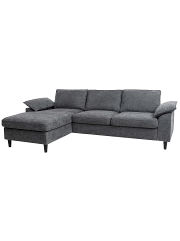 MCW Sofa-Garnitur O71 L-Form Liegefläche links/rechts 84x229x140cm, Dunkelgrau