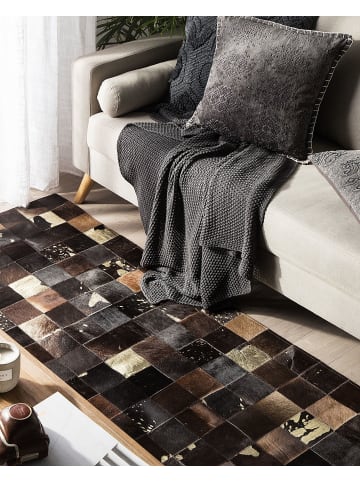 Beliani Patchwork BANDIRMA in Braun/Gold - (W) 160 x (H) 0.6 x (L) 230 cm
