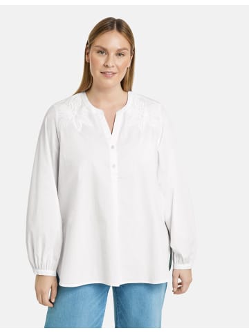 SAMOON Bluse Langarm in white