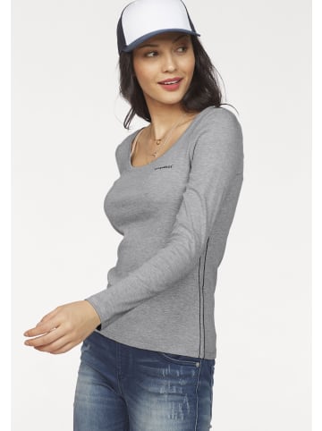 Kangaroos Langarmshirt in marine, grau-meliert