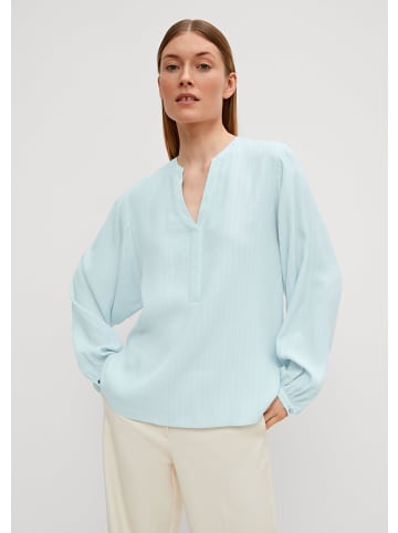 comma Bluse langarm in Blau