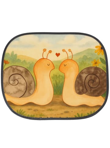 Mr. & Mrs. Panda Auto Sonnenblende Schnecken Liebe Design ohne S... in Weiß