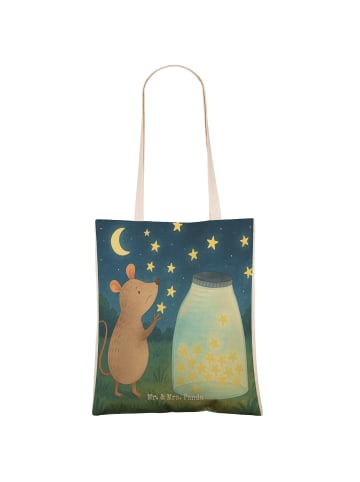 Mr. & Mrs. Panda shopping bag Maus Sterne Design ohne Spruch in Weiß