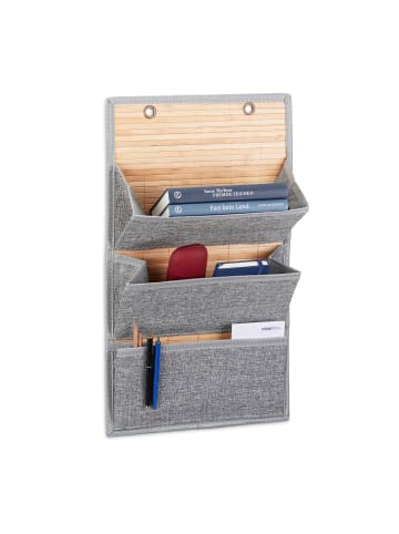 relaxdays Wandorganizer in Grau - (B)34 x (H)58 x (T)15 cm