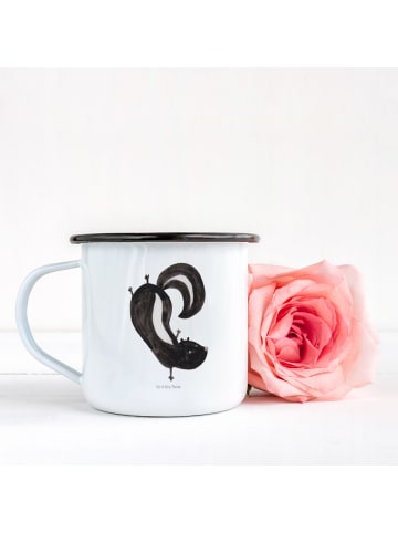 Mr. & Mrs. Panda Tasse Stinktier Handstand ohne Spruch in Weiß