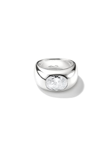 Thomas Sabo Ring Mit Weißem Zirkoniastein Bold Elegance in silber, weiß