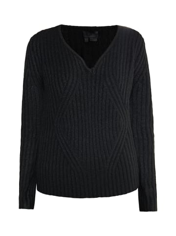 DreiMaster Klassik Damen Strickpullover in Schwarz
