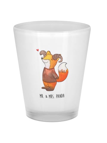 Mr. & Mrs. Panda Schnapsglas Widder Astologie ohne Spruch in Transparent
