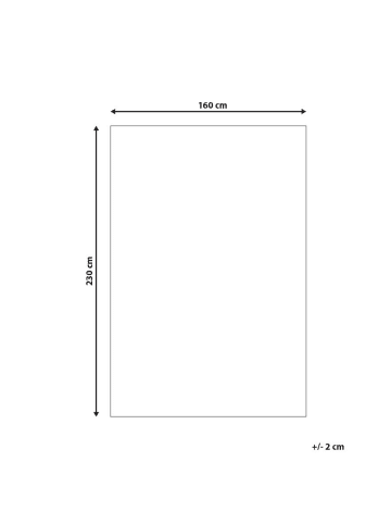 Beliani Kurzflor BORAH in Weiß - (W) 160 x (L) 230 cm