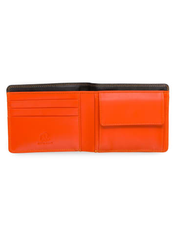 MYWALIT Geldbörse RFID Leder 11 cm in black/orange