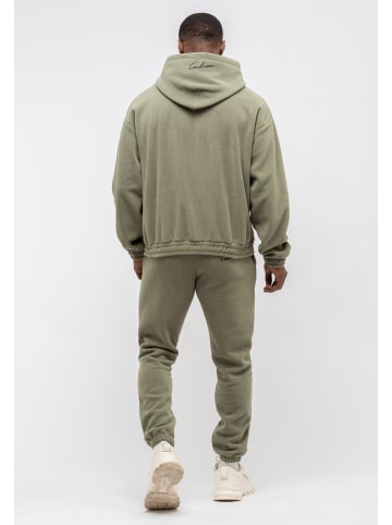 Tom Barron Trainingsanzug Tom Barron Tracksuit With Fleece Fabric Patch Logo in khaki