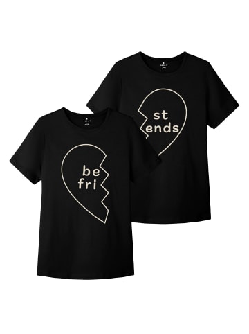 name it 2er-Pack T-Shirt in Black