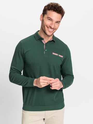 WITT WEIDEN Langarm-Poloshirt in moos