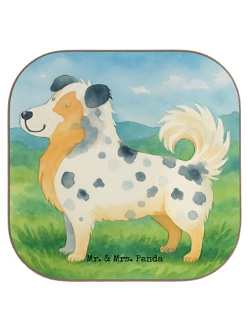Mr. & Mrs. Panda Glasuntersetzer Hund Australien Shepherd Design... in Weiß