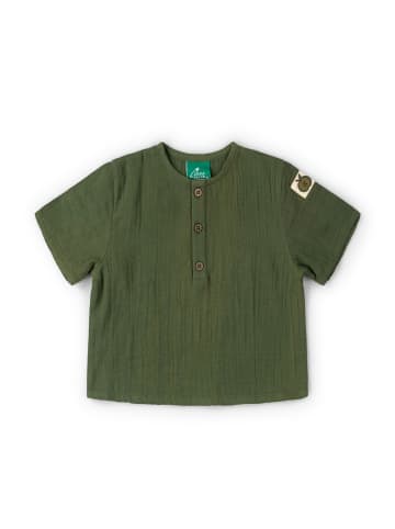 Little Green Radicals Henley Top in Green