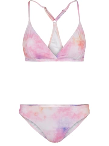 Urban Classics Urban Classics Damen Ladies Tie Dye Triangle Back Bikini in pink multicolor