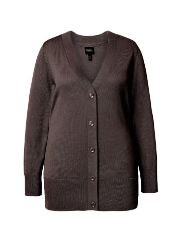 Ulla Popken Strickjacke in mahagoni