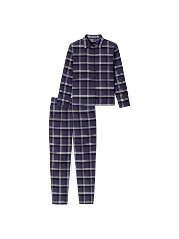 Schiesser Schlafanzug lang in Blau